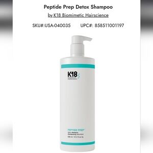 Peptide Prep Detox Shampoo - White and Blue
